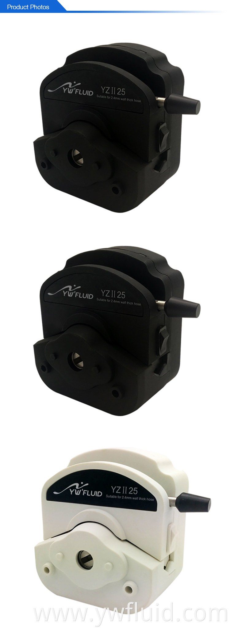 YWfluid OEM micro peristaltic pump with easy load pump head for chemical liquid dosing and transferring